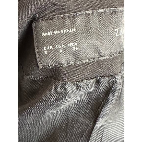 ZARA black studded sleeves one button tuxedo jacket size Small - Picture 4 of 13